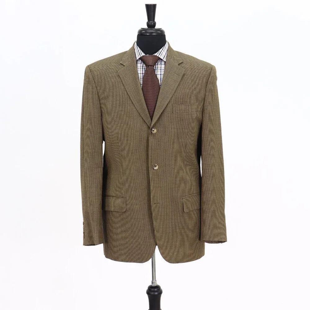 Jack Victor 42L Brown HT 3-Button Sport Coat Blazer Jacket P563